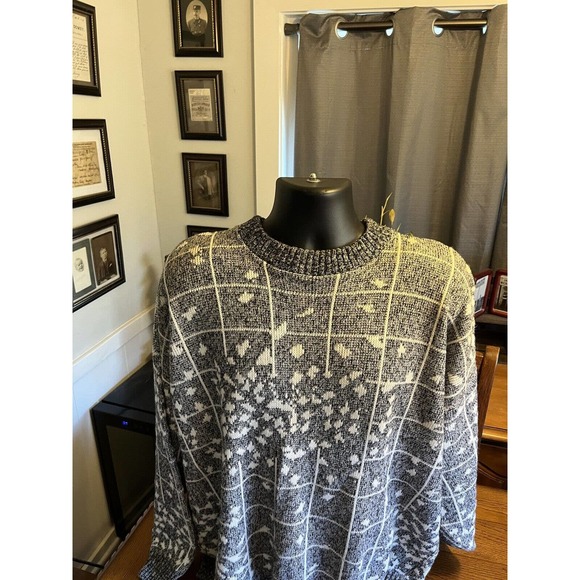 Angels Flight Men's Vintage Acrylic Stripe Sleeve Pullover Sweater Sz 1X Big XL - Picture 6 of 11